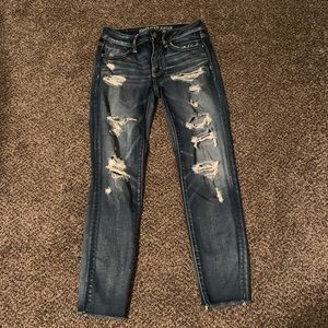 American Eagle super stretch ripped jeans